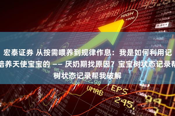 宏泰证券 从按需喂养到规律作息：我是如何利用记录工具培养天使宝宝的 —— 厌奶期找原因？宝宝树状态记录帮我破解