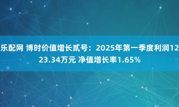 乐配网 博时价值增长贰号：2025年第一季度利润1223.34万元 净值增长率1.65%
